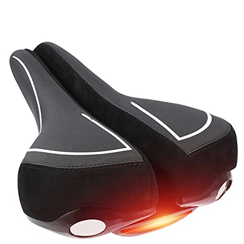 Mountain Bike Seat : AHGSGG Bicycle Seat with Taillights, Hollow, Breathable and Thick Saddle for Mountain Bikes, Suitable for Mountain Bikes and Road Bikes, for Outdoor and Household