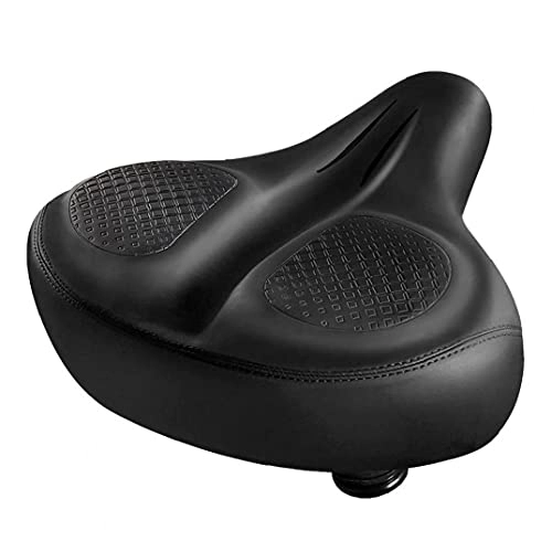 Mountain Bike Seat : Aiyrchin Bicycle Saddle Comfortable Wide Soft Foam Padded Cushion Waterproof and Shockproof Bicycle Saddle Suitable for Mountain Bike Road Bikes