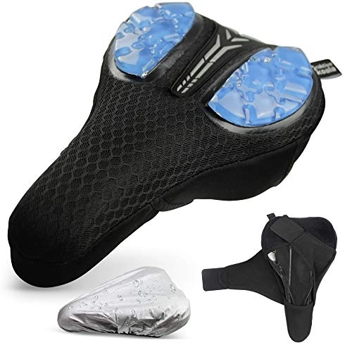 Mountain Bike Seat : Aktive Koala gel seat cover for bike & waterproof cover - non-slip bike seat cover padded: men & women saddle covers designed for optimum comfort and support - exercise, road and mountain bicycle