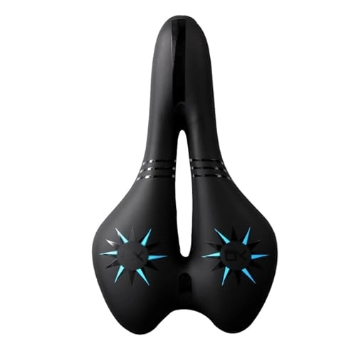 Mountain Bike Seat : AKTree Comfortable Bike Saddle, Road Mountain MTB Gel Bicycle Seat for Men and Women, Provides Great Comfort for Riding Bike, Blue, One Size