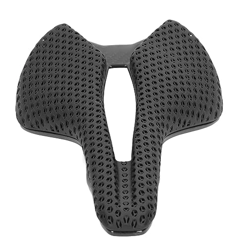 Mountain Bike Seat : Alomejor Bike Cushion 3D Printed Hollow Springback Carbon Fiber Saddle for Mountain Road Bike
