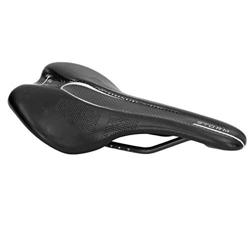 Mountain Bike Seat : Alomejor Mountain Bike Saddle Microfiber Leather Bike Saddle Cushion for Outdoor Or Indoor Cycling Cushion Pad(Black)