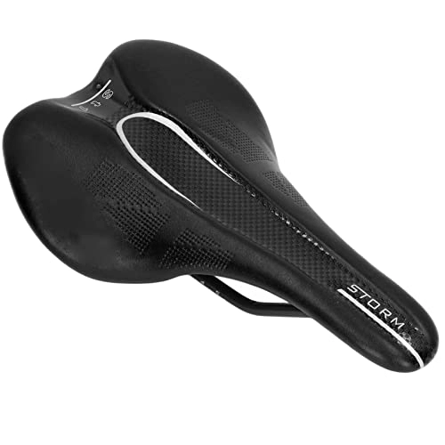 Mountain Bike Seat : Alomejor Mountain Bike Saddle, Microfiber Leather Ultralight Soft Comfortable Seat Cushion for Road Bicycle Cycling(Black)