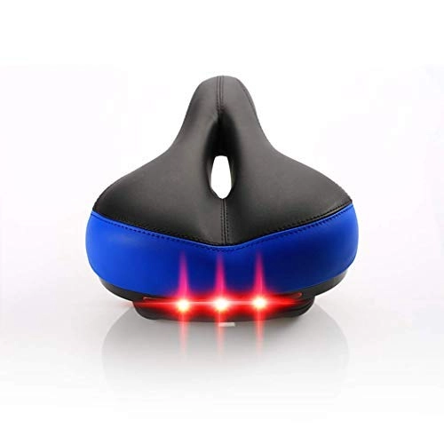Mountain Bike Seat : Altruism Bicycle Saddle with Tail Light Widen MTB Cushion Road Bike Soft Comfortable Seat Spare Parts Carbon Saddle