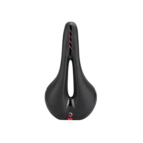 Mountain Bike Seat : AMEPRO Bicycle Saddle Ergonomic MTB Road Bike Seat Cusion Soft Comfortable Hollow PU Leather Mountain Cycling Bike Accessories bicycle saddle (Color : Red)