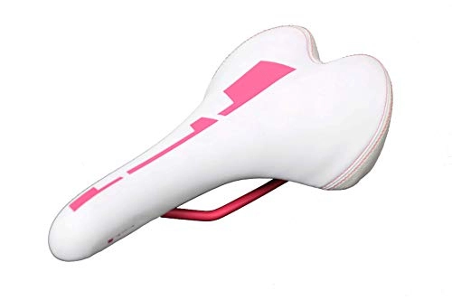 Mountain Bike Seat : Ammaco. Vavert Gel Sports Mountain Bike Road Womens Mens Comfort Saddle Seat White / Pink Commuter