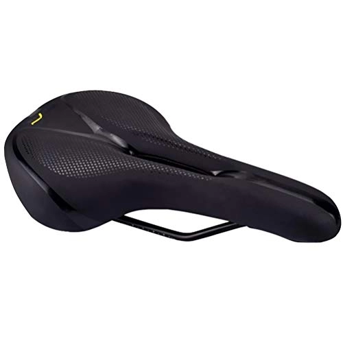 Mountain Bike Seat : Amosfun PU Saddle Pad Mountain Bike Comfortable Seat Saddle Cycling Sports Cushion Mat with Tail Light for Bike (Black)