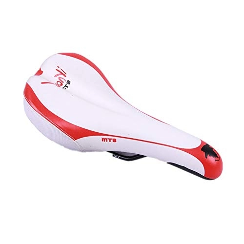 Mountain Bike Seat : AORUEY Bicycle Saddle Bike Seat Cover Padded Bike Accessories For Men Suitable For Men Women Mountain Bikes City Bikes (Color : Red white, Size : 1)