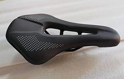 Mountain Bike Seat : AOZAX Bicycle saddle Bicycle cushion saddle mountain bike cushion soft comfortable hollow widened road bike bicycle Comfortable and stable (Color : Black)
