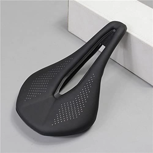 Mountain Bike Seat : AOZAX Bicycle saddle Bicycle Seat Saddle MTB Road Bike Saddles Mountain Bike Racing Saddle PU Breathable Soft Seat Cushion Comfortable and stable (Color : Black)