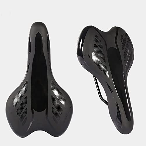 Mountain Bike Seat : AOZAX Bicycle saddle Bike Silicone Soft Bicycle MTB Saddle Cushion Bicycle Hollow Saddle Cycling Road Mountain Bike Seat Comfortable and stable (Color : Green)