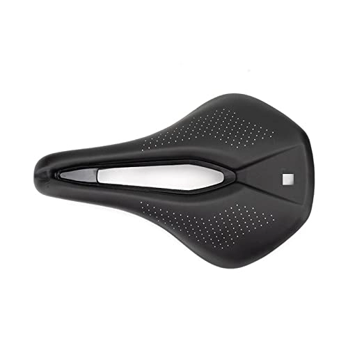 Mountain Bike Seat : AOZAX Bicycle saddle Carbon Fiber MTB Road Bike Saddle Mountain Bicycle Hollow Comfortable Seat Cushion Comfortable and stable (Color : Black)