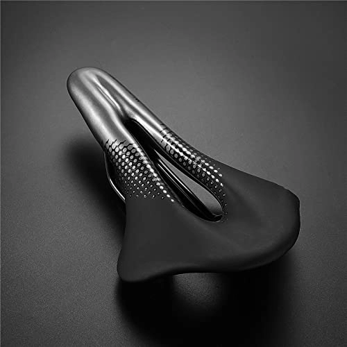 Mountain Bike Seat : AOZAX Bicycle saddle Comfortable Bicycle Saddle Mountain Road Bike Seat Soft PU Leather Hollow Breathable Cushion Comfortable and stable (Color : K)