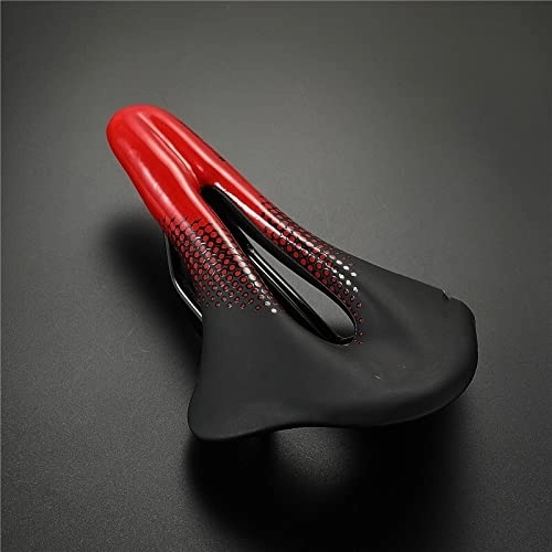 Mountain Bike Seat : AOZAX Bicycle saddle Comfortable Bicycle Saddle Mountain Road Bike Seat Soft PU Leather Hollow Breathable Cushion Comfortable and stable (Color : M)