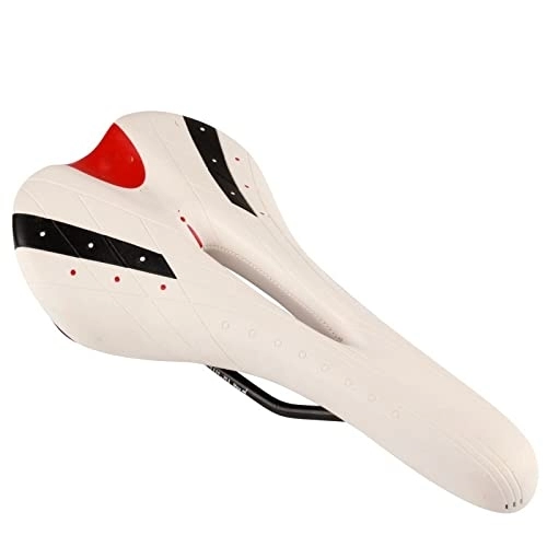 Mountain Bike Seat : AOZAX Bicycle saddle Mountain Bike Bicycle Cycling Skidproof Saddle Cover Cushion Seat Pad Outdoor Sport Riding Anti-slip Saddle Comfortable and stable (Color : WHITE)