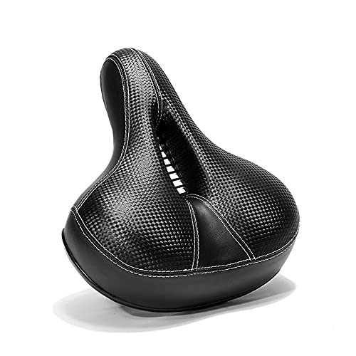 Mountain Bike Seat : AOZAX Bicycle saddle Thickened Seven Bicycle Saddle Hollow Bicycle Saddle Big Ass Mountain Bike Seat Bag Soft Seat Comfortable and stable (Color : Black)
