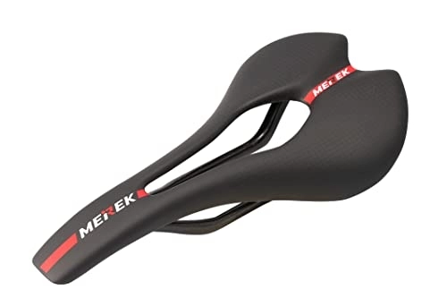 Mountain Bike Seat : ASA Comfortable Bike Seat Lightweight Full Carbon Bicycle Saddle Cushion with Breathable Microfiber Leather for Road Bike and Mountain Bike / Small Red Line