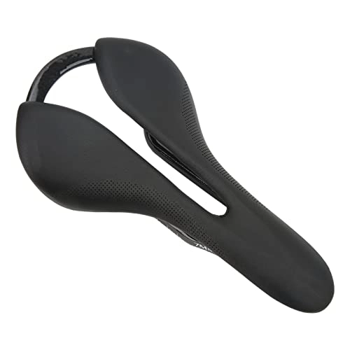 Mountain Bike Seat : Astibym Bicycle Seat, Microfiber Leather Surface Comfortable Hollow Breathable High Tensile Strength Mountain Bike Saddle for Stable Riding