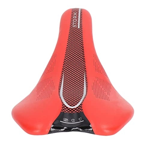 Mountain Bike Seat : Astibym Mountain Bike Saddle, Universal Mountain Bike Ergonomic Design Comfortable Microfiber Leather Soft for Folding Bikes(Red)