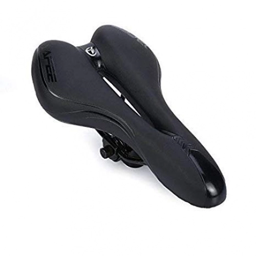 Mountain Bike Seat : Asvert Bicycle Gel MTB Road Seat Cycling Top Carbon Steel, Black