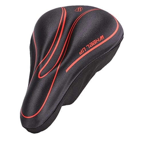 Mountain Bike Seat : AYBAL Bike Seats Extra Comfort Bmx Seat Bike Seat Cover Accessories Bikes Seats For Padded Bikes Mountain Cycle (Color : Red, Size : Free size)