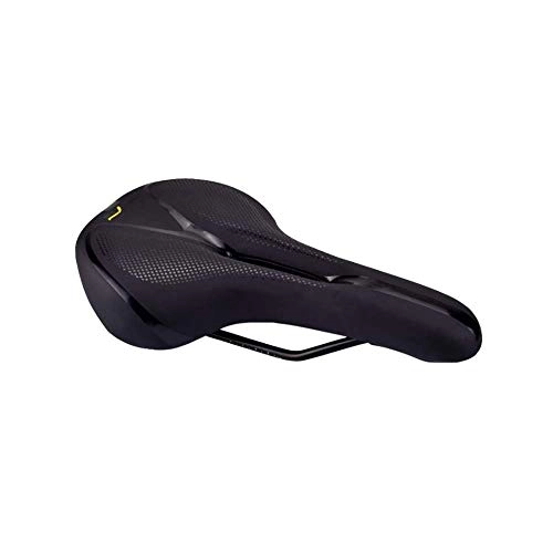 Mountain Bike Seat : Bdesign Bicycle seatComfortable Men Women Bike Seat Leather Wide Bicycle Saddle Cushion with Taillight, Soft, Breathable, Fit Most Bikes