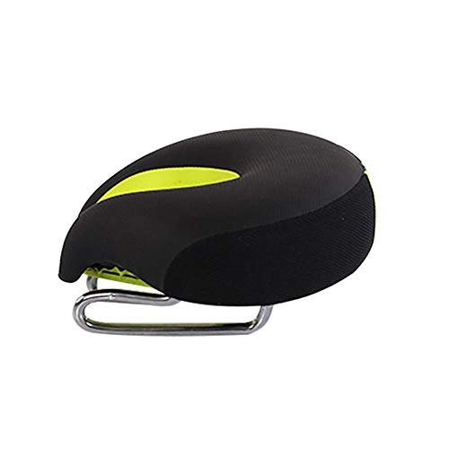 Mountain Bike Seat : beautygoods bicycle saddle saddle bicycle, comfortable mountain bike saddle with reflective strip, with better shock absorption, it is safer to ride at night, yellow