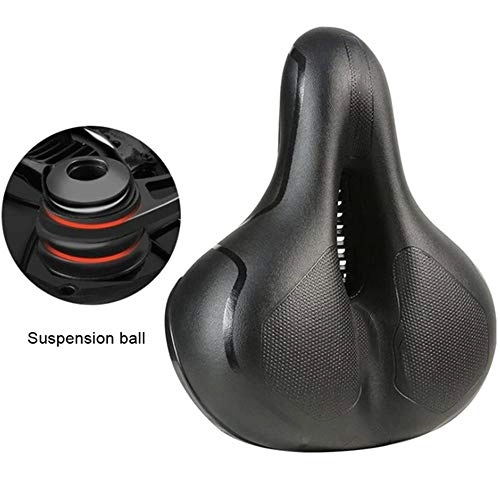 Mountain Bike Seat : Bicycle Big Bum Saddle Seat Mountain Road MTB Bike Bicycle Thick Soft Comfortable Breathable Hollow Out, A