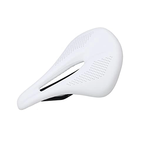 Mountain Bike Seat : Bicycle Saddle, bike Cushion 155mm / 6.1in Saddle Width Double Track Seatposts for Mountain Bikes and Road Bikes(white)