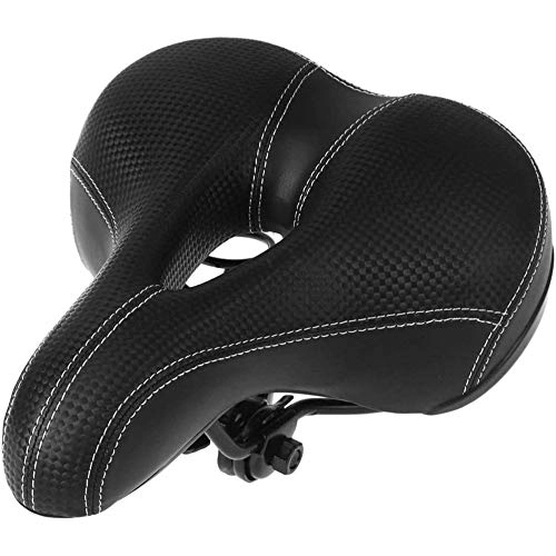 Mountain Bike Seat : Bicycle Saddle, Bike Seat Padded Wide Comfortable With Soft Cushion Waterproof Slip-proof Fit Most Bikes, Mountain / road / hybrid, Black