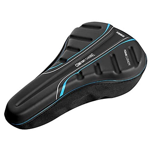 Mountain Bike Seat : Bicycle Saddle Cover Thick Sponge Soft Breathable Wear-Resistant Waterproof Universal Bicycle Accessories Mountain Bike Saddle / Road Bike Saddle28*17Cm