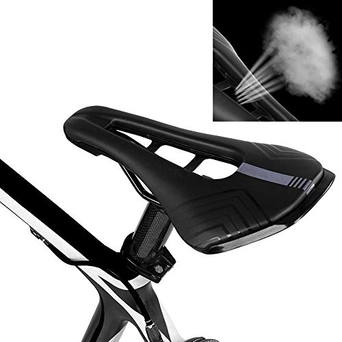 Mountain Bike Seat : Bicycle Saddle, Mountain Bike Seat Padded Comfort Waterproof Lightweight, Ergonomics Design Biking Most Comfortable For Men Women, Black-PVC
