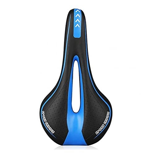 Mountain Bike Seat : Bicycle Saddle MTB Mountain Bike Cycling Thickened Extra Comfort Ultra Soft Silicone 3D Gel Pad Cushion Cover Bicycle Saddle Seat Road Bike (Color : Black Blue)
