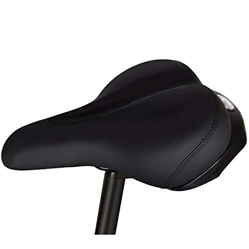 Mountain Bike Seat : Bicycle Saddle Seat Riding Accessories Inflatable Bicycle Seat Mountain Bike Comfortable Padded Seat Saddle Mountain Bike Saddle (Color : Black, Size : 30x22x11cm)