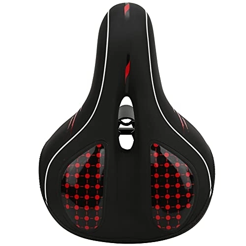 Mountain Bike Seat : Bicycle Saddle, Soft Mountain Bike Seat Cushion, Bike Saddle for Men Women, Bicycle Seat Cushion with Suspension Ball, Bike Seat for Exercise and Road Bicycle (Color : Red)