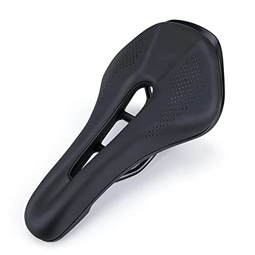Mountain Bike Seat : Bicycle Saddle Telescopic Mountain Bike Saddle Cover Gel Human Saddle Mountain Bike Bicycle Parts Bicycle Is Suitable For Long-term Riding (Color : Black)