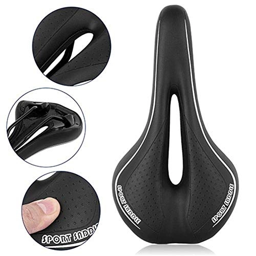 Mountain Bike Seat : Bicycle Seat Cushion New Riding Equipment Comfortable And Breathable Silicone Seat Road Bike Saddle Mountain Bike Accessories (Color : Black)
