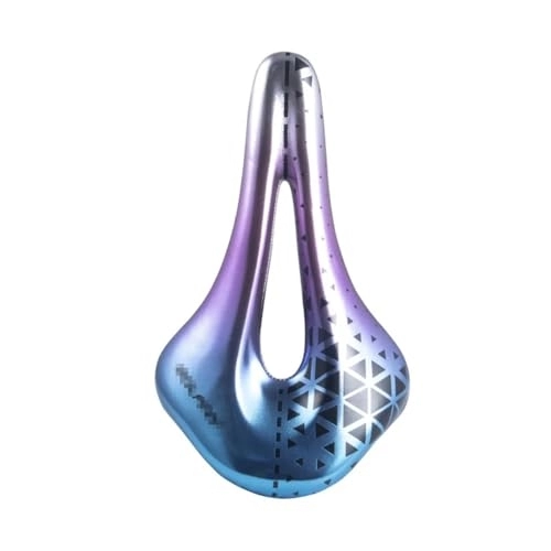 Mountain Bike Seat : Bicycle Seat Cushion Road Car Saddle Mountain Bike Seat Bag Bicycle Equipment Thickened Saddle Blue and purple