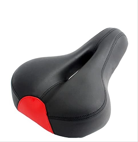 Mountain Bike Seat : Bicycle Seat Mountain Bike Thickened Sponge Seat Comfortable Saddle Large Seat Cushion Black red
