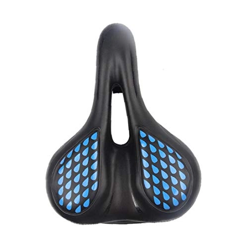 Mountain Bike Seat : Bicycle Seat Replacement Soft Foam Padded Bike Saddle Shockproof Breathable Hollow MTB Saddle Cycling Accessories Anti Slip Comfy Cycling Seat Blue
