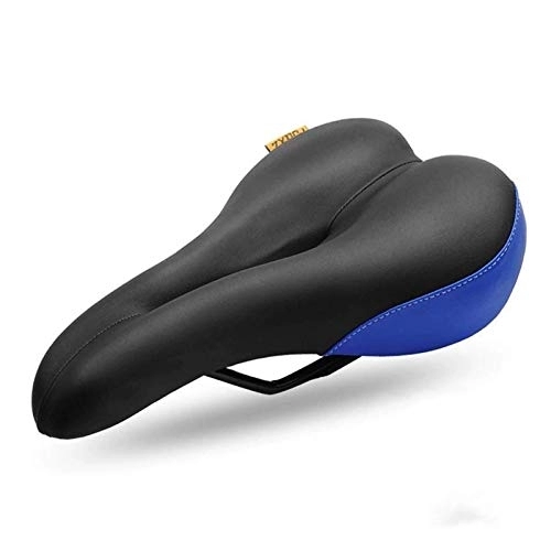 Mountain Bike Seat : Bicycle seat saddle comfortable mountain bike road bike bicycle seat cushion riding equipment accessories Bicycle seat (Color : Black and Blue)
