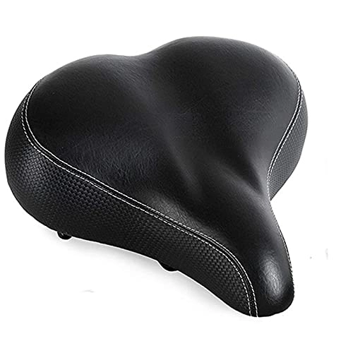 Mountain Bike Seat : Bicycle Seat Saddle, Soft, Breathable and Shock-Absorbing, Mountain Bike Seat, Bicycle Accessories, Comfortable Memory Foam Waterproof Leather Widened Bicycle Seat Cushion
