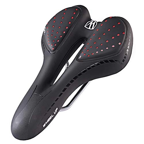 Mountain Bike Seat : Bicycle Seat Silicone Cushion PU Leather Surface Silica Filled Gel Hollow Cycling Shockproof Road Mountain Bike Saddle