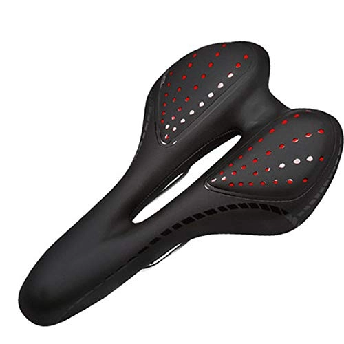 Mountain Bike Seat : Bicycle super soft comfortable cushion Mountain bike silicone thickened saddle Hollow breathable saddle Bicycle universal accessories seat 16 * 27cm, A
