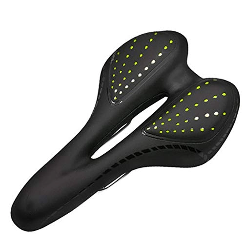 Mountain Bike Seat : Bicycle super soft comfortable cushion Mountain bike silicone thickened saddle Hollow breathable saddle Bicycle universal accessories seat 16 * 27cm, C