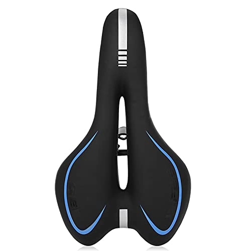 Mountain Bike Seat : Bike Gel Seat, Super Stretch Breathable Mountain Bike Saddle, for Any Bike Damping Seat Posts, Road Stationary Bikes, Indoor Cycling, Blue