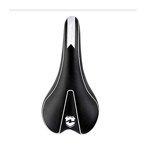 Mountain Bike Seat : Bike MTB Mountain Bike Road Bicycle Cycling Parts Pain-Relief Synthetic Leather Comfort Saddle Seat 4 Colors DH Seat (Color : Wite)