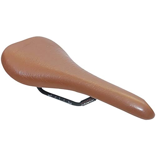 Mountain Bike Seat : Bike Saddle Breathable Cushion Bicycle Saddle Bicycle Riding Equipment Cushion Accessories for Road Bike Mountain Bike (Color : Brown, Size : 27.5x14cm)