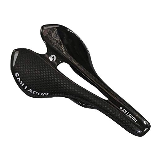 Mountain Bike Seat : Bike Saddle, Professional Mountain Bike Gel Saddle Full Carbon Fiber Hollow Seat Bicycle Cushion (Black)