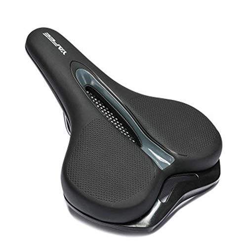 Mountain Bike Seat : Bike Saddle, Professional Mountain Bike Gel Saddle, Waterproof Soft Breathable Central Relief Zone and Ergonomics Design Fit for Road Bike, Mountain Bike and Folding Bike